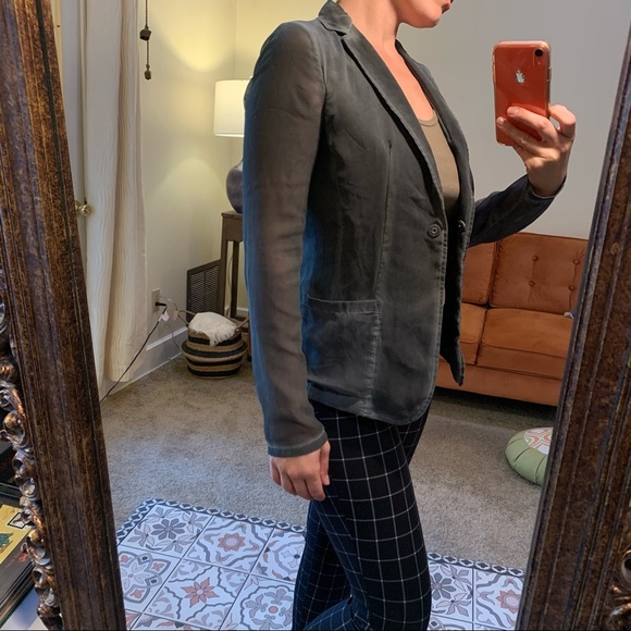 Elie Tahari Abby jacket Grey Fade Sheer Blazer XS - Picture 5 of 16